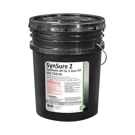 D-A Lubricant Co D-A SynSure 2 Synthetic Gear Oil SAE 75W90 - 35 Lb Plastic Pail 14618LB